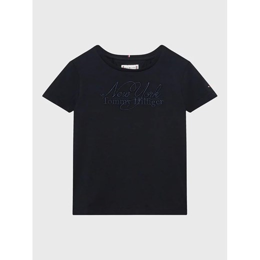 Tommy Hilfiger T-Shirt Ny Script KG0KG07086 M Granatowy Regular Fit ze sklepu MODIVO w kategorii T-shirty chłopięce - zdjęcie 168462364