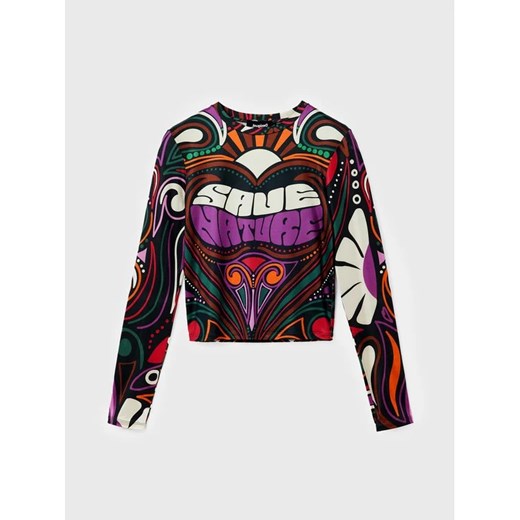 Desigual Bluzka Blair 22WWTK35 Kolorowy Slim Fit Desigual M MODIVO okazja