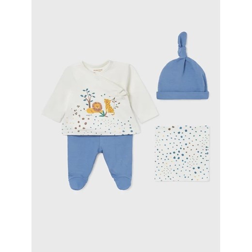Mayoral Komplet bluzka i spodnie 9209 Niebieski Regular Fit ze sklepu MODIVO w kategorii Komplety niemowlęce - zdjęcie 168462940