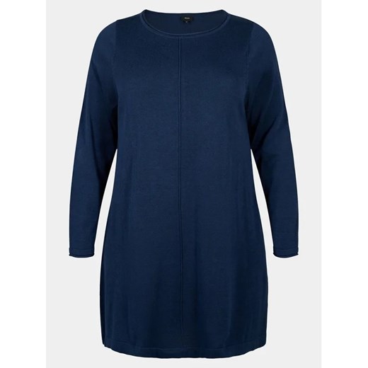 Zizzi Sukienka dzianinowa M61194B Granatowy Regular Fit Zizzi S wyprzedaż MODIVO