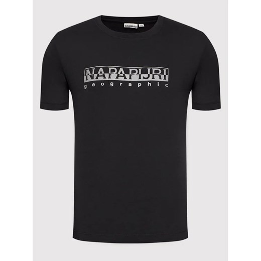 Napapijri T-Shirt Serber Print NP0A4FRN Czarny Regular Fit Napapijri S MODIVO