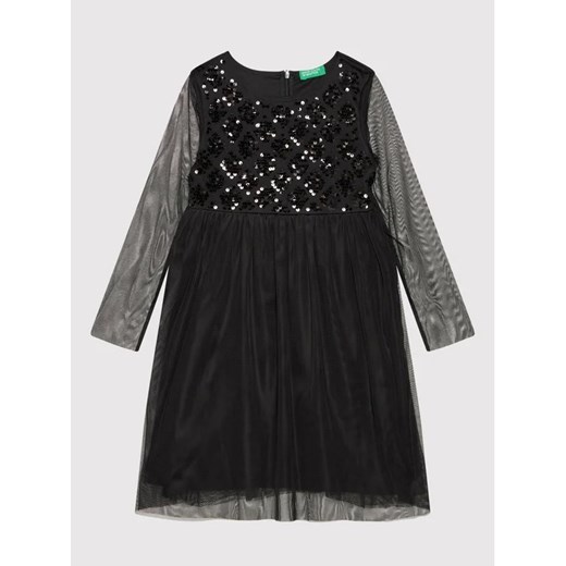 United Colors Of Benetton Sukienka elegancka 41T95VGM0 Czarny Regular Fit United Colors Of Benetton 120 MODIVO