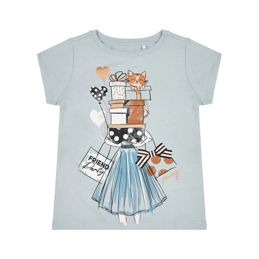 Primigi T-Shirt Feel Chic Today 45222506 Niebieski Regular Fit ze sklepu MODIVO w kategorii Bluzki dziewczęce - zdjęcie 168465381