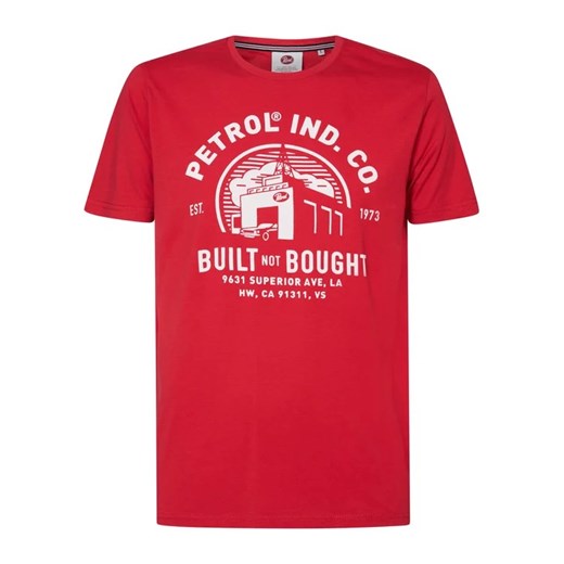 Petrol Industries T-Shirt M-1030-TSR633 Czerwony Regular Fit ze sklepu MODIVO w kategorii T-shirty męskie - zdjęcie 168465661