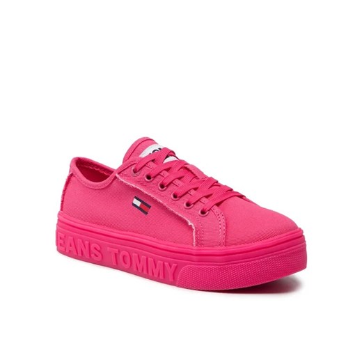 Tommy Jeans Tenisówki Mono Color Flatform EN0EN01823 Różowy Tommy Jeans 39 MODIVO