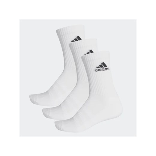 adidas Zestaw 3 par wysokich skarpet unisex Cush Crw 3PP DZ9356 Biały 46_48 MODIVO