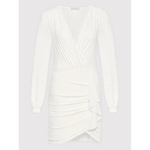 Rinascimento Sukienka koktajlowa CFC0107346003 Biały Slim Fit Rinascimento L MODIVO