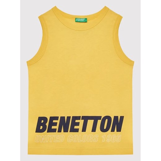 United Colors Of Benetton Top 3I1XCH003 Żółty Regular Fit ze sklepu MODIVO w kategorii T-shirty chłopięce - zdjęcie 168466263