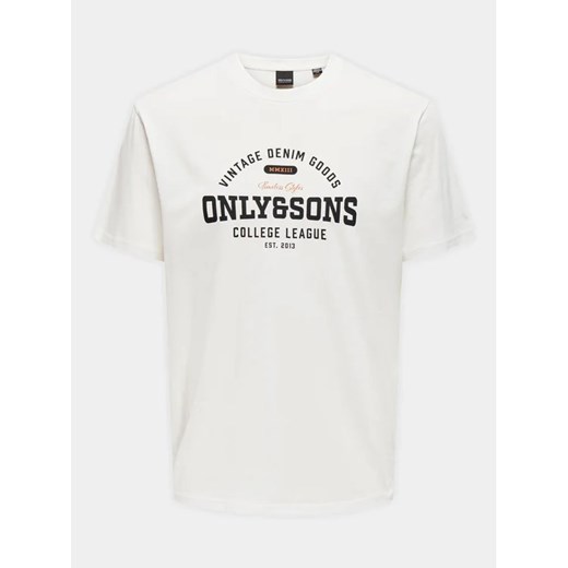 Only & Sons T-Shirt Lenny 22028593 Biały Regular Fit ze sklepu MODIVO w kategorii T-shirty męskie - zdjęcie 168466340