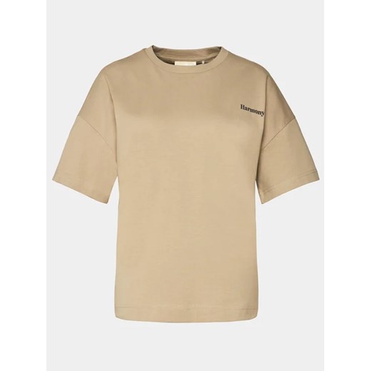 Outhorn T-Shirt OTHAW23TTSHF0920 Beżowy Regular Fit ze sklepu MODIVO w kategorii Bluzki damskie - zdjęcie 168466693
