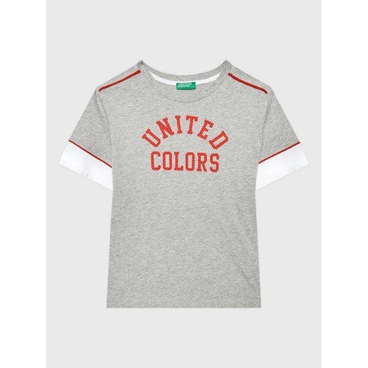United Colors Of Benetton T-Shirt 3096C10A9 Szary Regular Fit United Colors Of Benetton 160 MODIVO