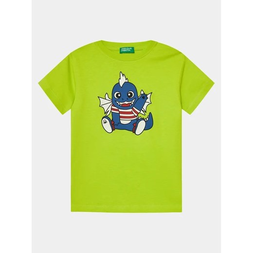 United Colors Of Benetton T-Shirt 3I1XG10DE Zielony Regular Fit ze sklepu MODIVO w kategorii T-shirty chłopięce - zdjęcie 168467154