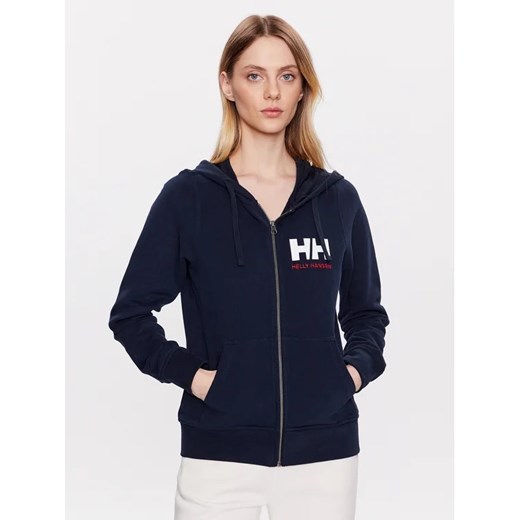 Helly Hansen Bluza Logo 33994 Granatowy Regular Fit ze sklepu MODIVO w kategorii Bluzy damskie - zdjęcie 168467252