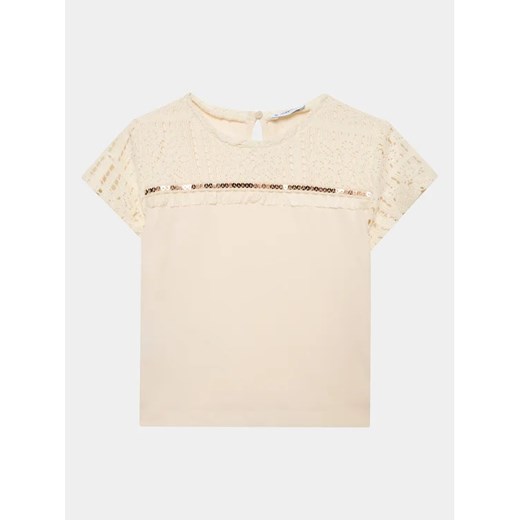 Mayoral T-Shirt 3066 Beżowy Regular Fit ze sklepu MODIVO w kategorii Bluzki dziewczęce - zdjęcie 168468251