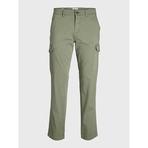 Jack&Jones Spodnie materiałowe Ollie 12224001 Zielony Regular Fit 30_32 okazyjna cena MODIVO