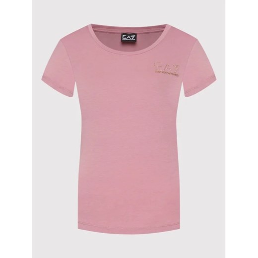 EA7 Emporio Armani T-Shirt 8NTT65 TJDQZ 1413 Różowy Slim Fit M MODIVO