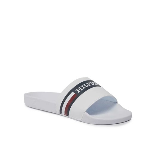 Tommy Hilfiger Klapki Corporate Hilfiger Pool Slide FM0FM04911 Biały Tommy Hilfiger 43 MODIVO