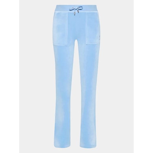 Juicy Couture Spodnie dresowe Del Ray JCAP180 Niebieski Straight Fit ze sklepu MODIVO w kategorii Spodnie damskie - zdjęcie 168469074