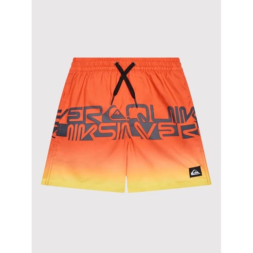 Quiksilver Szorty kąpielowe Word block 14" EQBJV03403 Czerwony Regular Fit Quiksilver 10Y okazja MODIVO
