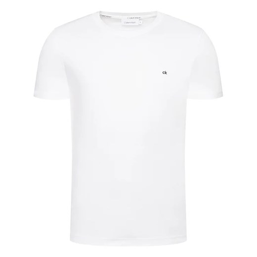Calvin Klein T-Shirt Embroidery K10K104061 Biały Regular Fit Calvin Klein XS MODIVO promocja