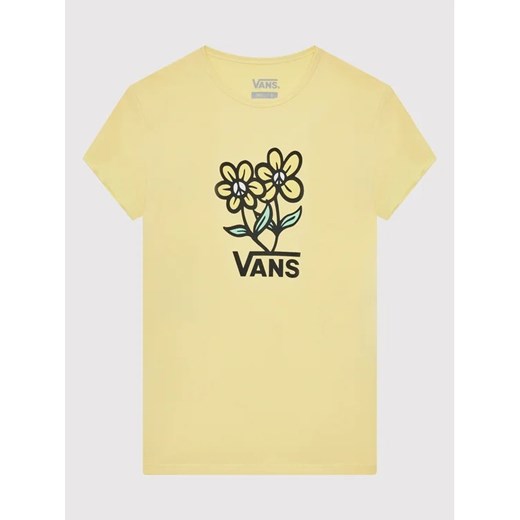 Vans T-Shirt Ground Level VN0A7RSG Żółty Regular Fit ze sklepu MODIVO w kategorii Bluzki dziewczęce - zdjęcie 168470103