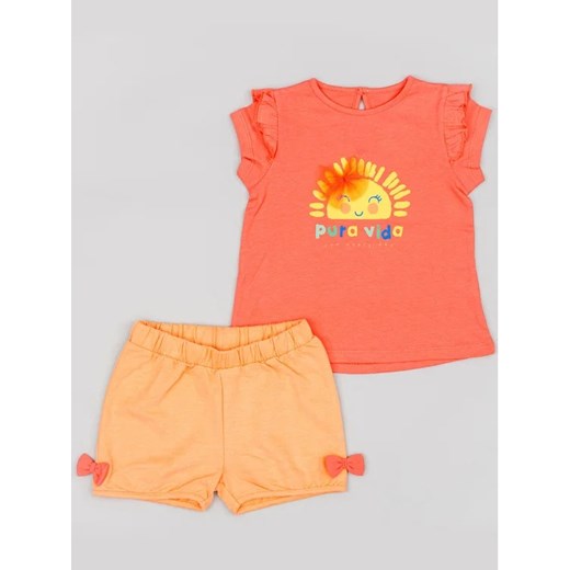 Zippy Komplet t-shirt i spodenki ZBGAP0602 23005 Pomarańczowy Regular Fit ze sklepu MODIVO w kategorii Komplety niemowlęce - zdjęcie 168470211