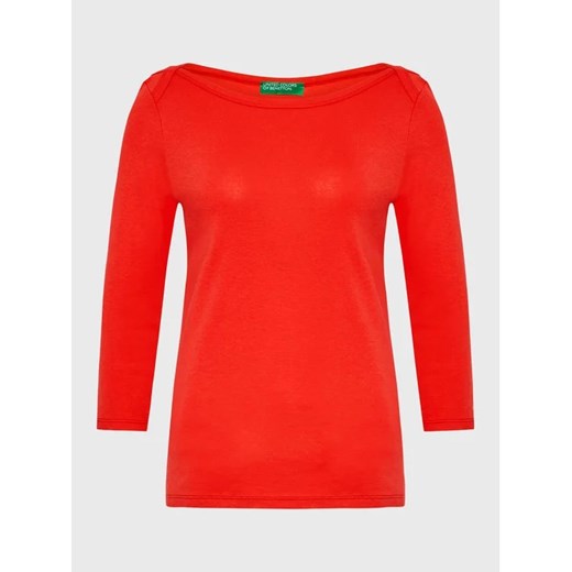United Colors Of Benetton Bluzka 3GA2E16A1 Czerwony Regular Fit United Colors Of Benetton XS MODIVO
