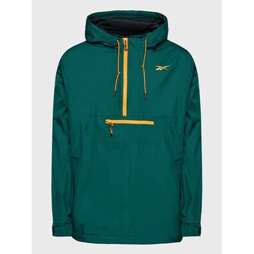 Reebok Kurtka anorak Vector Fleece HK7075 Zielony Loose Fit Reebok S MODIVO okazyjna cena