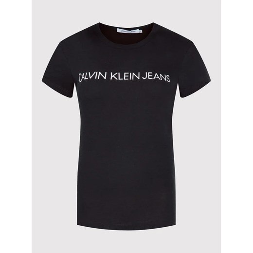 Calvin Klein Jeans T-Shirt Institutional J20J207879 Czarny Regular Fit XXS promocja MODIVO