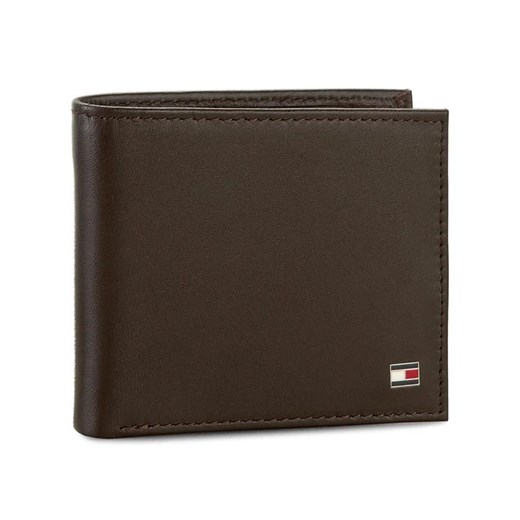 Tommy Hilfiger Duży Portfel Męski Eton Mini Cc Wallet AM0AM00655 Brązowy ze sklepu MODIVO w kategorii Portfele męskie - zdjęcie 168471554