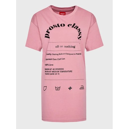 PROSTO. T-Shirt KLASYK Chero 1273 Różowy Relaxed Fit Prosto. M MODIVO