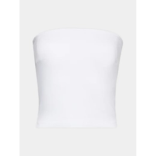 Gina Tricot Top 19524 Biały Slim Fit ze sklepu MODIVO w kategorii Bluzki damskie - zdjęcie 168472260