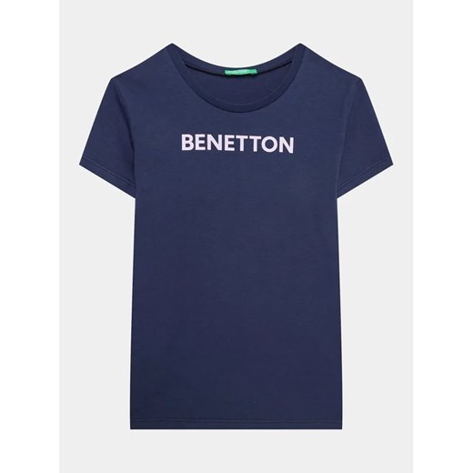 United Colors Of Benetton T-Shirt 3096C10D2 Granatowy Regular Fit United Colors Of Benetton 130 wyprzedaż MODIVO