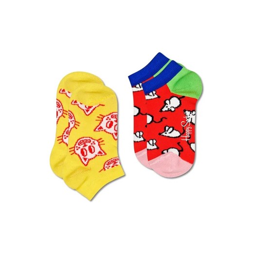 Happy Socks Zestaw 2 par niskich skarpet dziecięcych KCMO02-2200 Kolorowy Happy Socks 7_9Y MODIVO