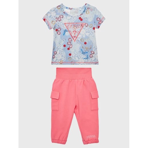 Guess Komplet t-shirt i spodnie A3RG10 K6YW1 Kolorowy Regular Fit ze sklepu MODIVO w kategorii Komplety dziewczęce - zdjęcie 168476692