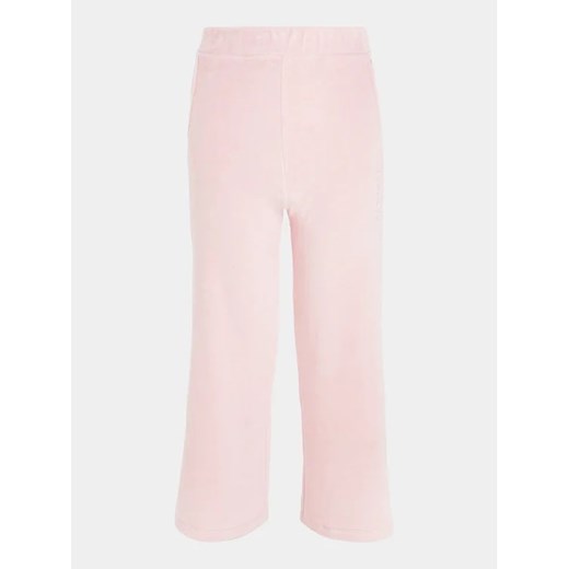 Tommy Hilfiger Spodnie dresowe KG0KG07409 M Różowy Wide Leg Tommy Hilfiger 5Y MODIVO wyprzedaż