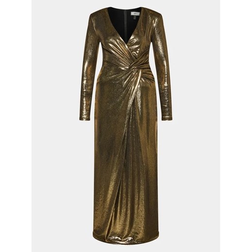 Nissa Sukienka wieczorowa RS14413 Złoty Slim Fit Nissa 38 promocyjna cena MODIVO