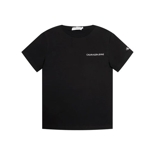 Calvin Klein Jeans T-Shirt Chest Logo IB0IB00456 Czarny Regular Fit 8Y MODIVO