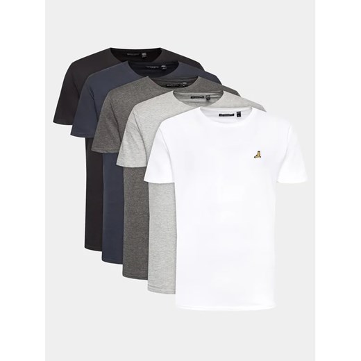 Brave Soul Komplet 5 t-shirtów MTS-149RUSSELL Kolorowy Regular Fit ze sklepu MODIVO w kategorii T-shirty męskie - zdjęcie 168478943