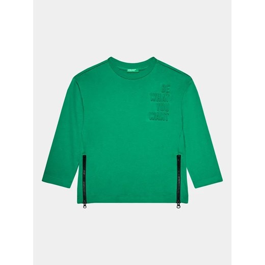 United Colors Of Benetton Bluzka 34MLC10ES Zielony Regular Fit ze sklepu MODIVO w kategorii T-shirty chłopięce - zdjęcie 168479173