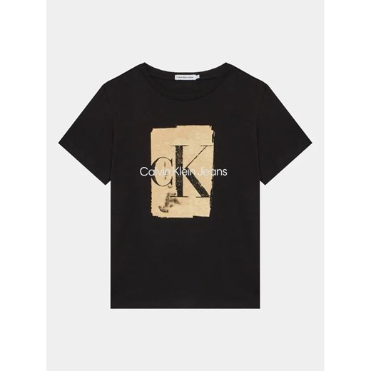 Calvin Klein Jeans T-Shirt Second Skin IB0IB01971 Czarny Regular Fit 12Y MODIVO