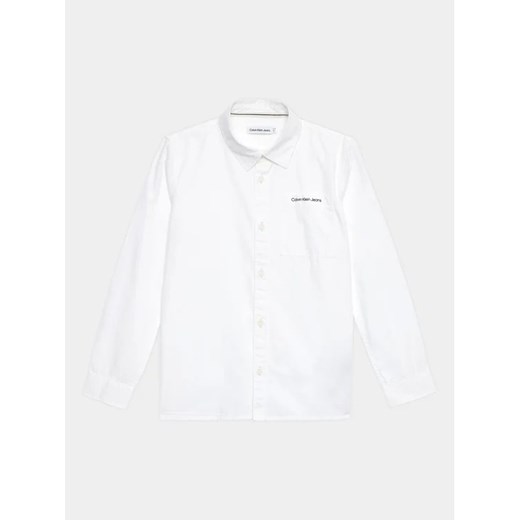 Calvin Klein Jeans Koszula Ceremony IB0IB01737 Biały Regular Fit 16Y okazja MODIVO