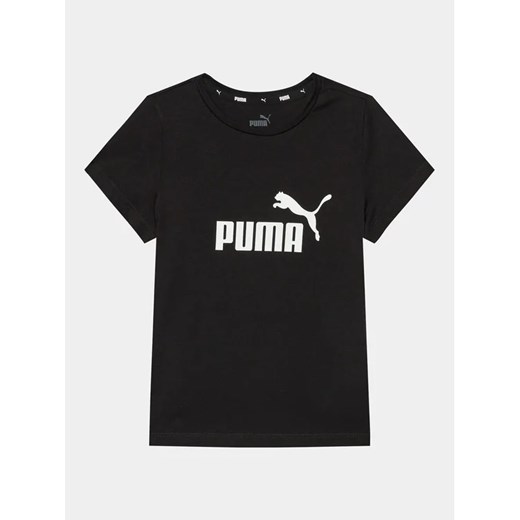 Puma T-Shirt Ess Logo 587029 Czarny Regular Fit ze sklepu MODIVO w kategorii T-shirty chłopięce - zdjęcie 168481002