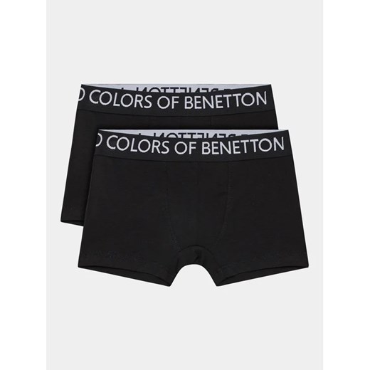 United Colors Of Benetton Komplet 2 par bokserek 3MC10X230 Czarny ze sklepu MODIVO w kategorii Majtki dziecięce - zdjęcie 168482913