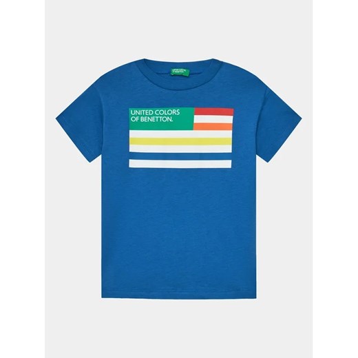 United Colors Of Benetton T-Shirt 3I1XC10H3 Niebieski Regular Fit ze sklepu MODIVO w kategorii T-shirty chłopięce - zdjęcie 168483323