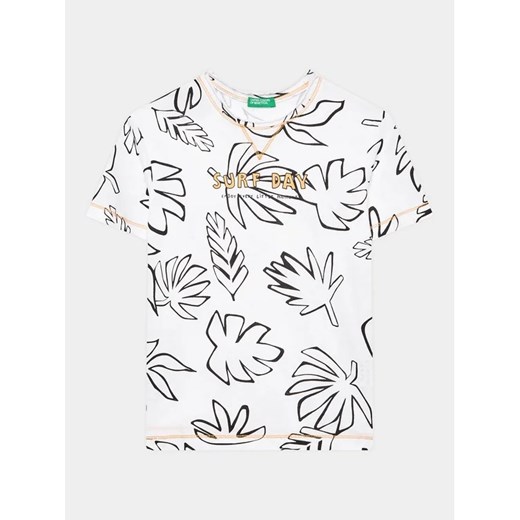 United Colors Of Benetton T-Shirt 34D3G109I Biały Regular Fit ze sklepu MODIVO w kategorii T-shirty chłopięce - zdjęcie 168483903