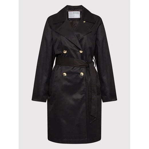 Selected Femme Trencz Weka 16076541 Czarny Regular Fit Selected Femme 34 MODIVO