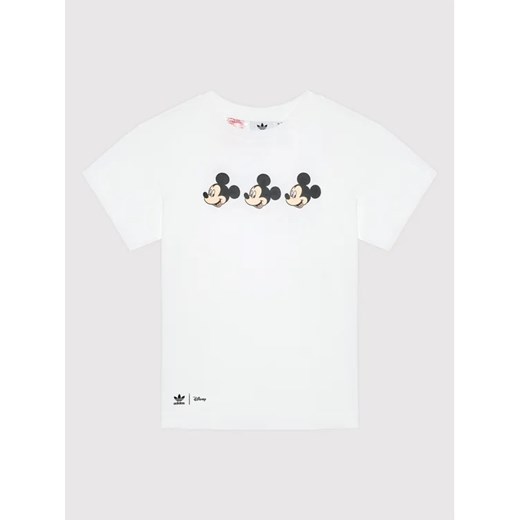 adidas T-Shirt DISNEY Mickey And Friends H20317 Biały Regular Fit ze sklepu MODIVO w kategorii T-shirty chłopięce - zdjęcie 168485261