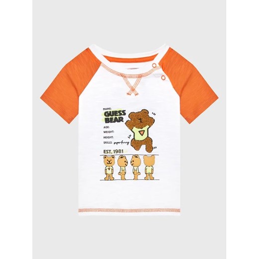 Guess T-Shirt N3RI19 K6XN1 Biały Regular Fit ze sklepu MODIVO w kategorii Koszulki niemowlęce - zdjęcie 168485414