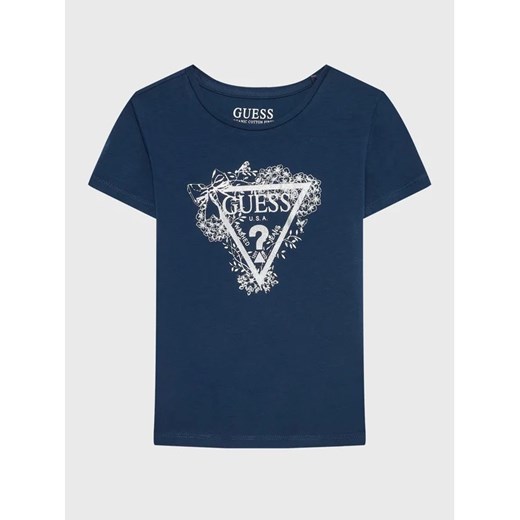 Guess T-Shirt K3RI17 K6YW1 Granatowy Regular Fit ze sklepu MODIVO w kategorii T-shirty chłopięce - zdjęcie 168486021